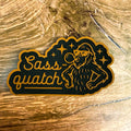Sassquatch – Inverted – Laser Engraved Leather Patch 
