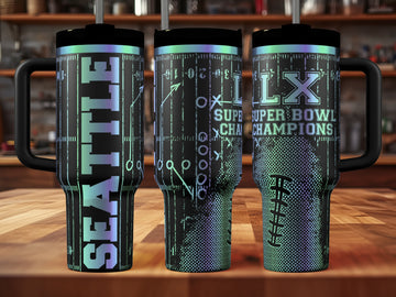 Seattle Seahawks SUPERBOWL CHAMPIONS Tumbler | 40oz, 30oz, Stanleys, 20oz, 16oz, 14oz, 10oz 