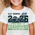 Seattle Seahawks Superbowl Champions - Go Hawks | Tee / Long Sleeve / Hoodie / Crewneck 
