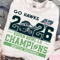 Seattle Seahawks Superbowl Champions - Go Hawks | Tee / Long Sleeve / Hoodie / Crewneck 