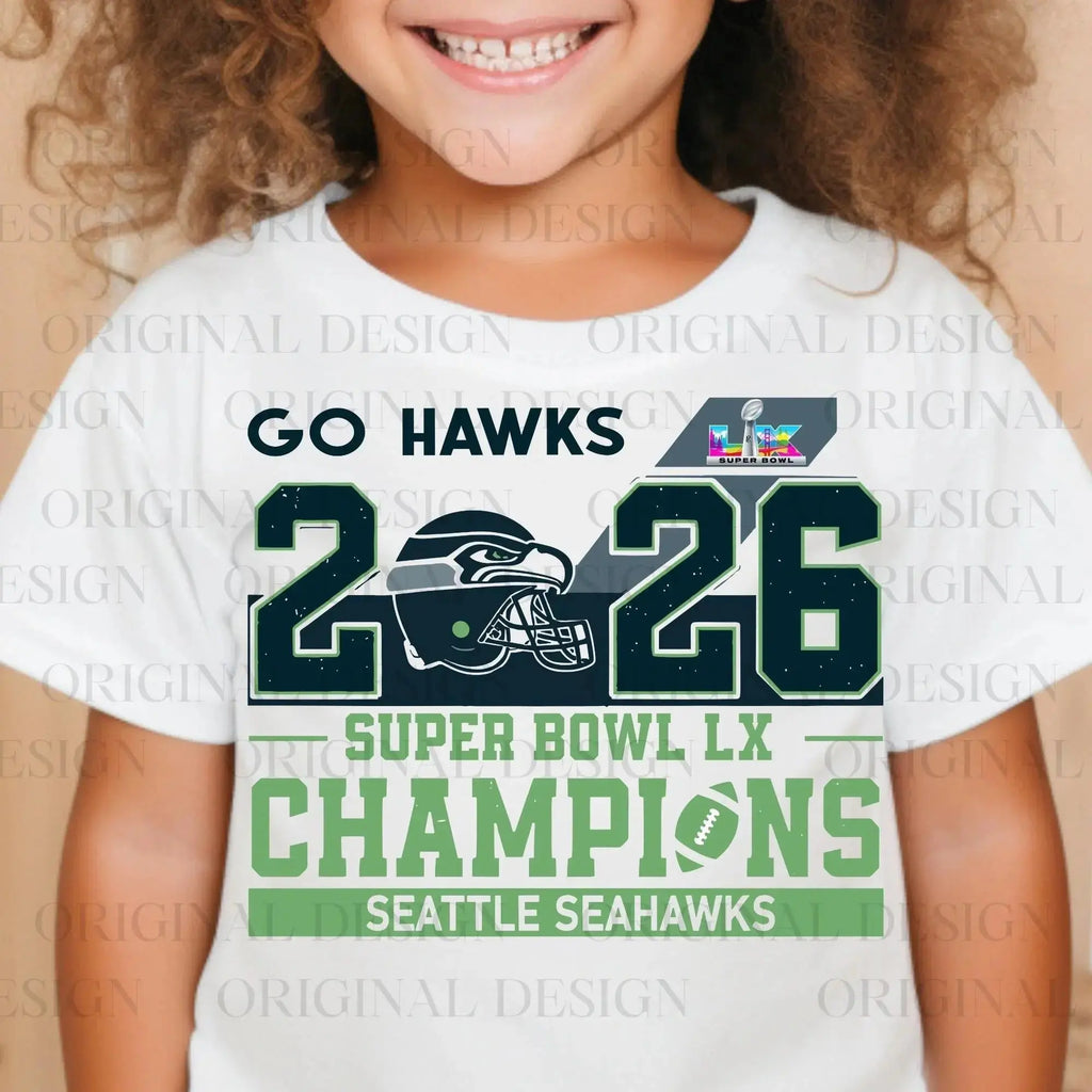 Seattle Seahawks Superbowl Champions - Go Hawks | Tee / Long Sleeve / Hoodie / Crewneck 