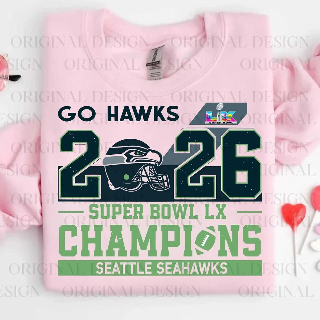 Seattle Seahawks Superbowl Champions - Go Hawks | Tee / Long Sleeve / Hoodie / Crewneck 