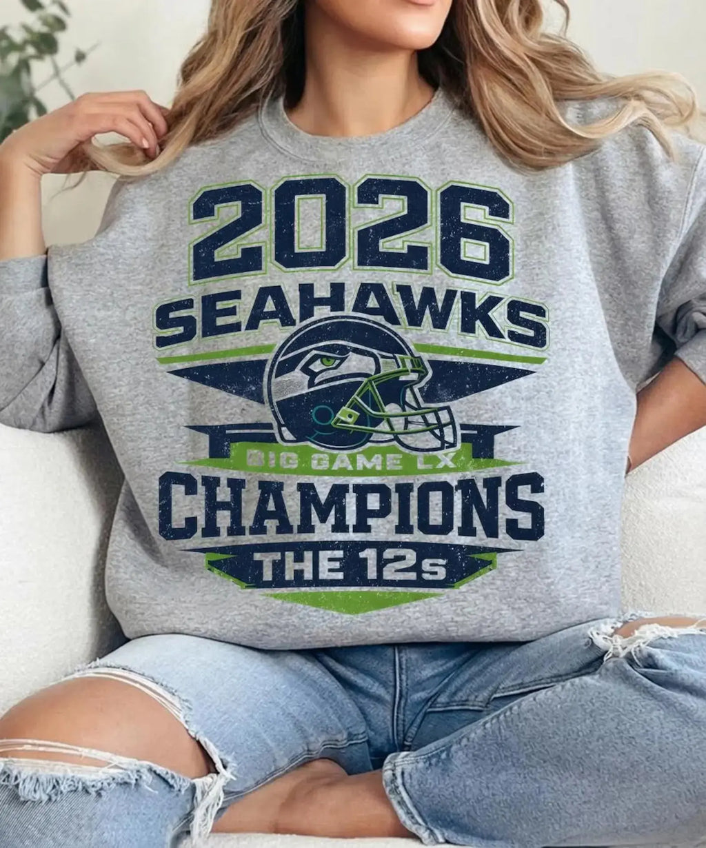 Seattle Seahawks Superbowl Champions - The 12's | Tee / Long Sleeve / Hoodie / Crewneck 