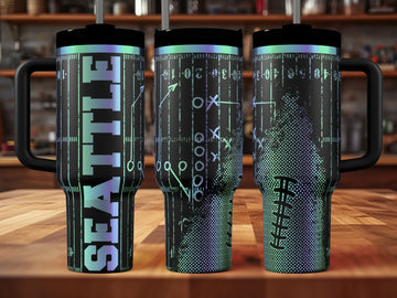 Seattle Seahawks Tumbler | 40oz, 30oz, Stanleys, 20oz, 16oz, 14oz, 10oz 