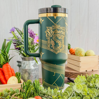 Slytherin (V1) Tumbler Green to Gold 40oz 