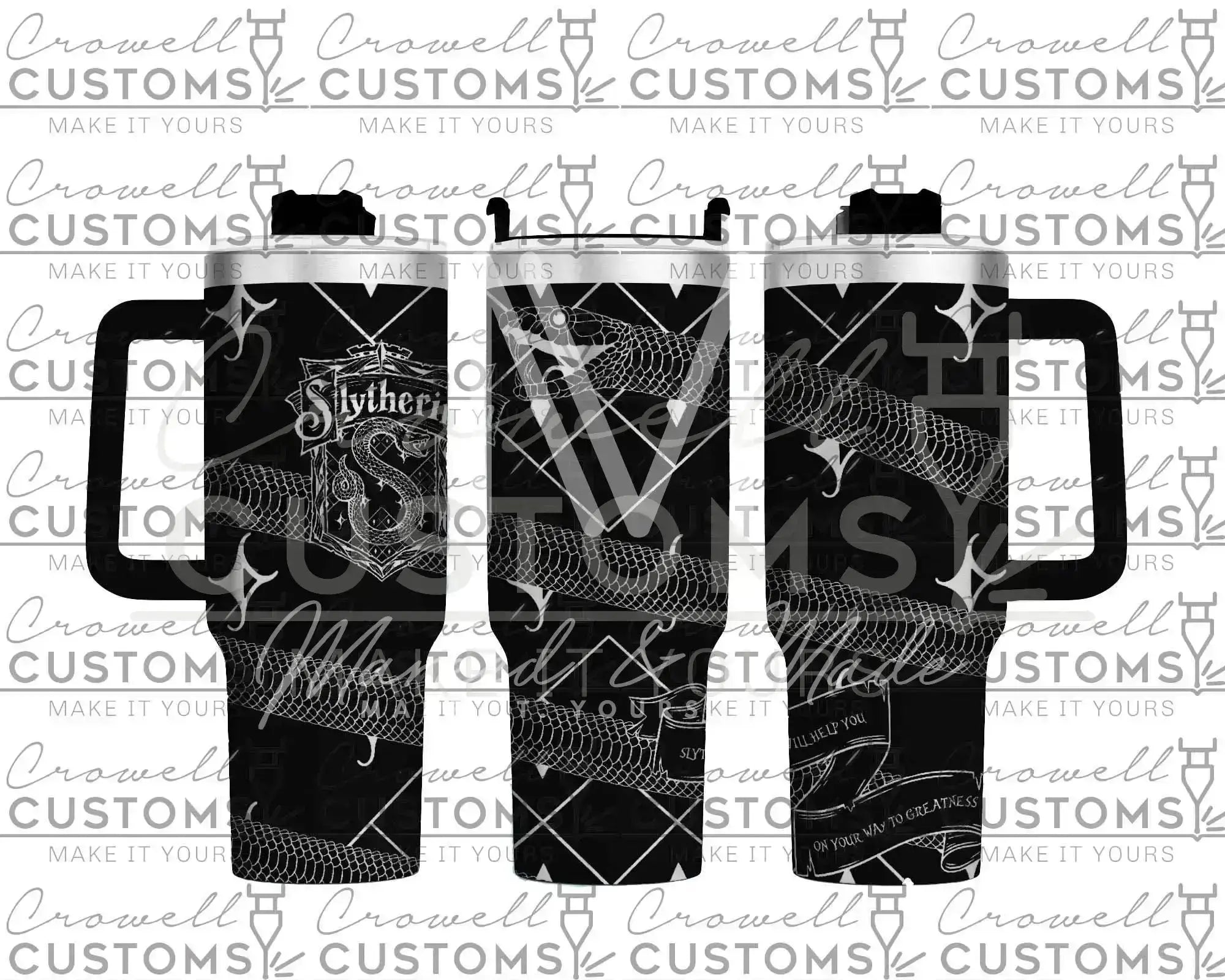Slytherin! Harry Potter Hogwarts House Quencher Tumbler (30oz, 40oz, + Stanleys) (V1) 