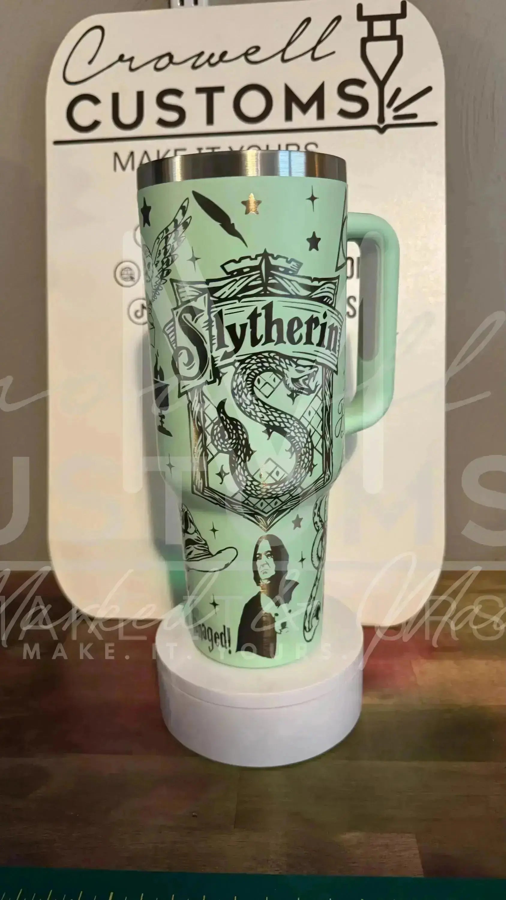 Slytherin! Harry Potter Hogwarts House Quencher Tumbler (30oz, 40oz, + Stanleys) (V2) 