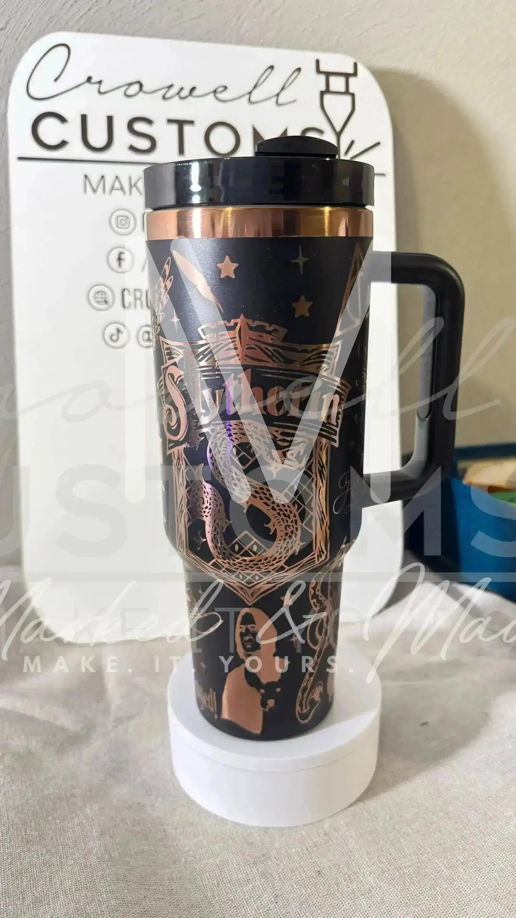 Slytherin! Harry Potter Hogwarts House Quencher Tumbler (30oz, 40oz, + Stanleys) (V2)