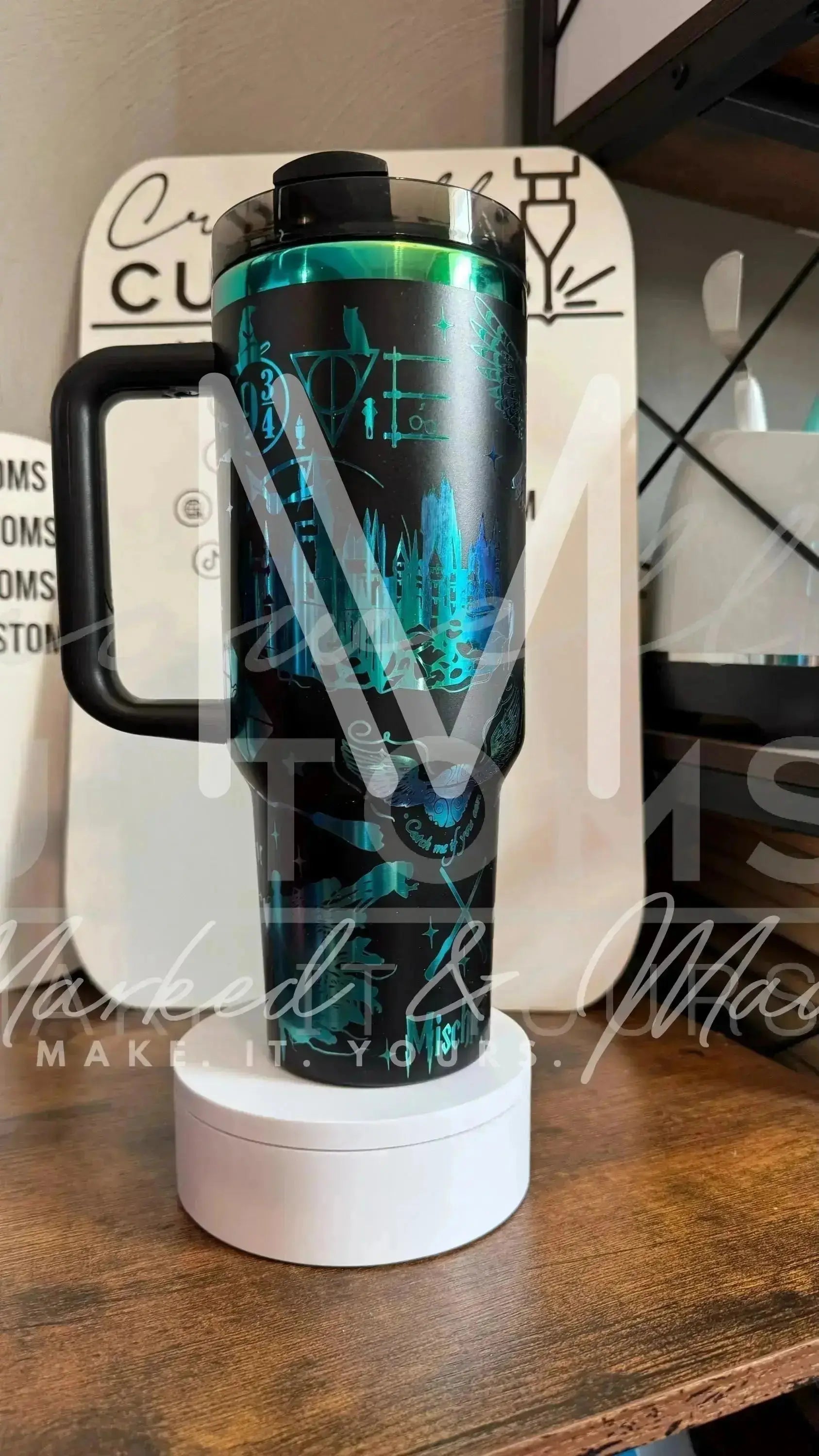 Slytherin! Harry Potter Hogwarts House Quencher Tumbler (30oz, 40oz, + Stanleys) (V2)