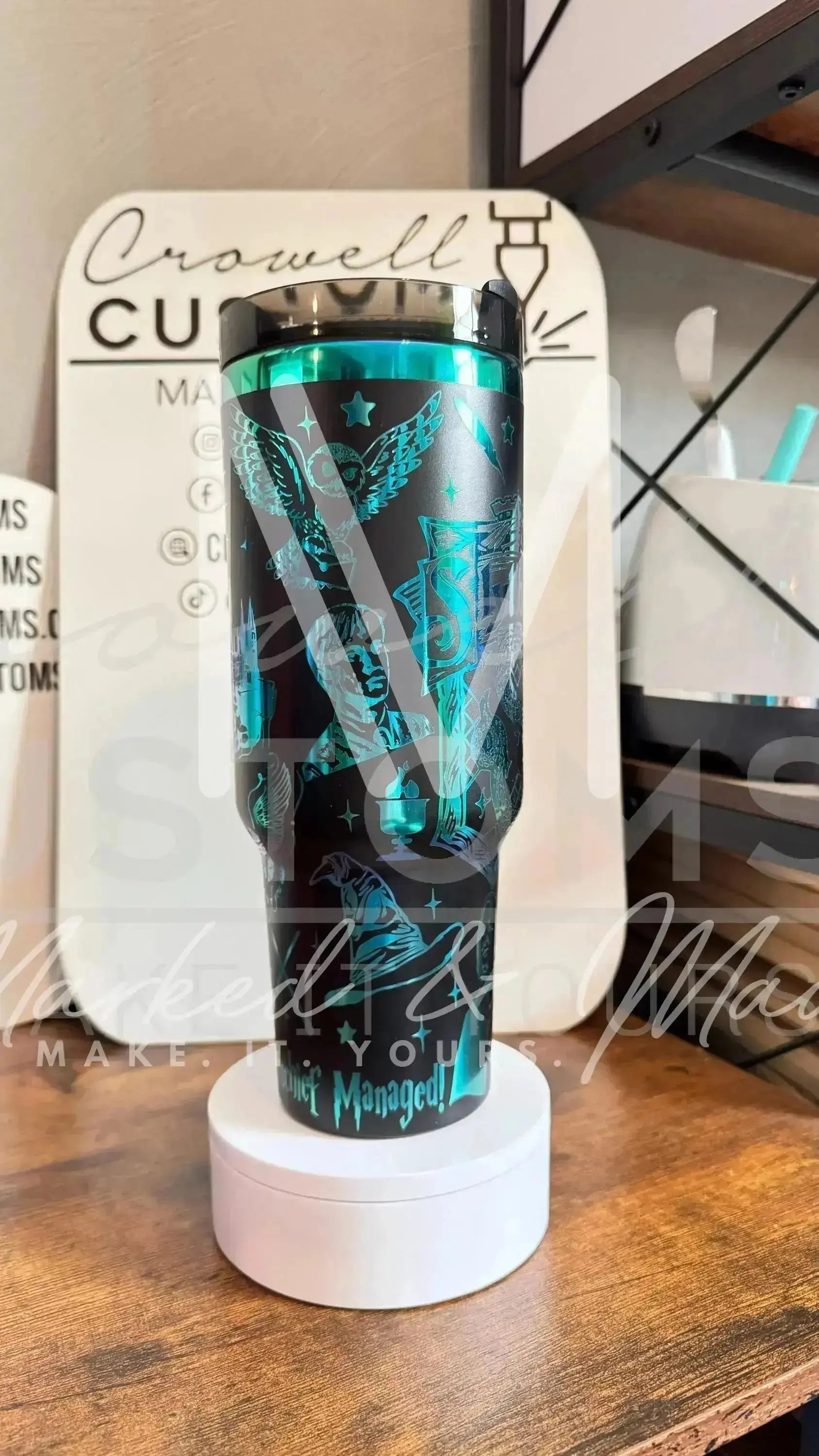 Slytherin! Harry Potter Hogwarts House Quencher Tumbler (30oz, 40oz, + Stanleys) (V2)