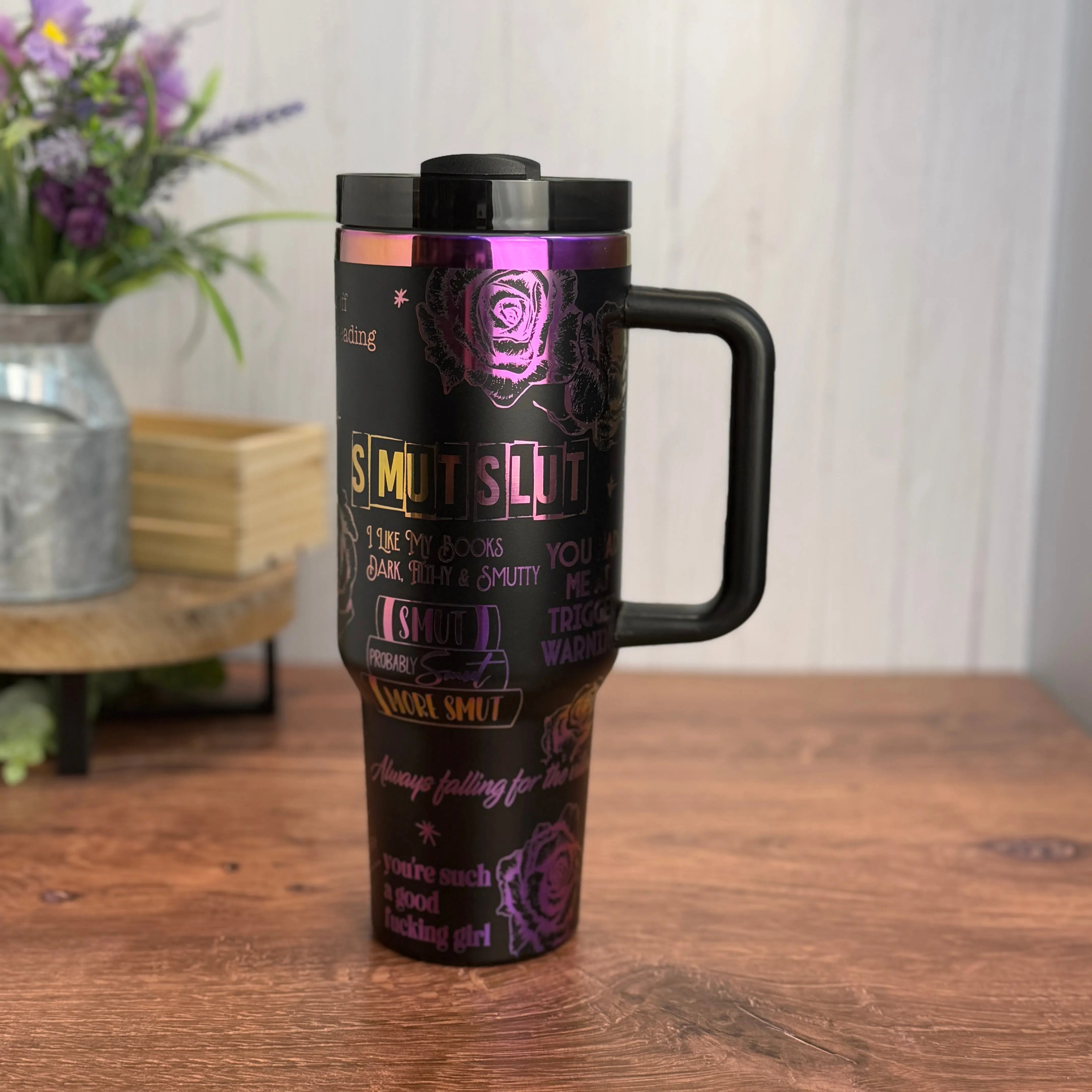 Smut Slut Tumbler Black to Purple 40 oz tumbler 