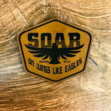 Soar Isaiah 40:31 Patch – Laser Engraved Leather Patch 