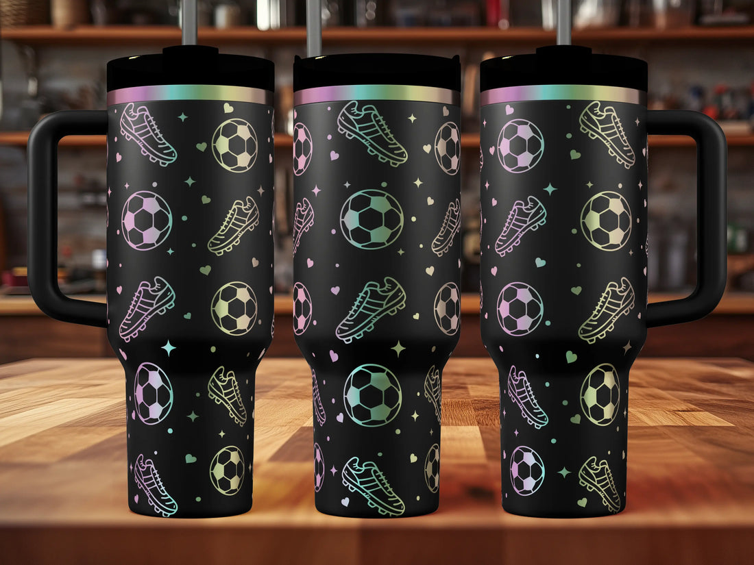 Soccer Tumbler | 40oz, 30oz, Stanleys, 20oz, 16oz, 14oz, 10oz 