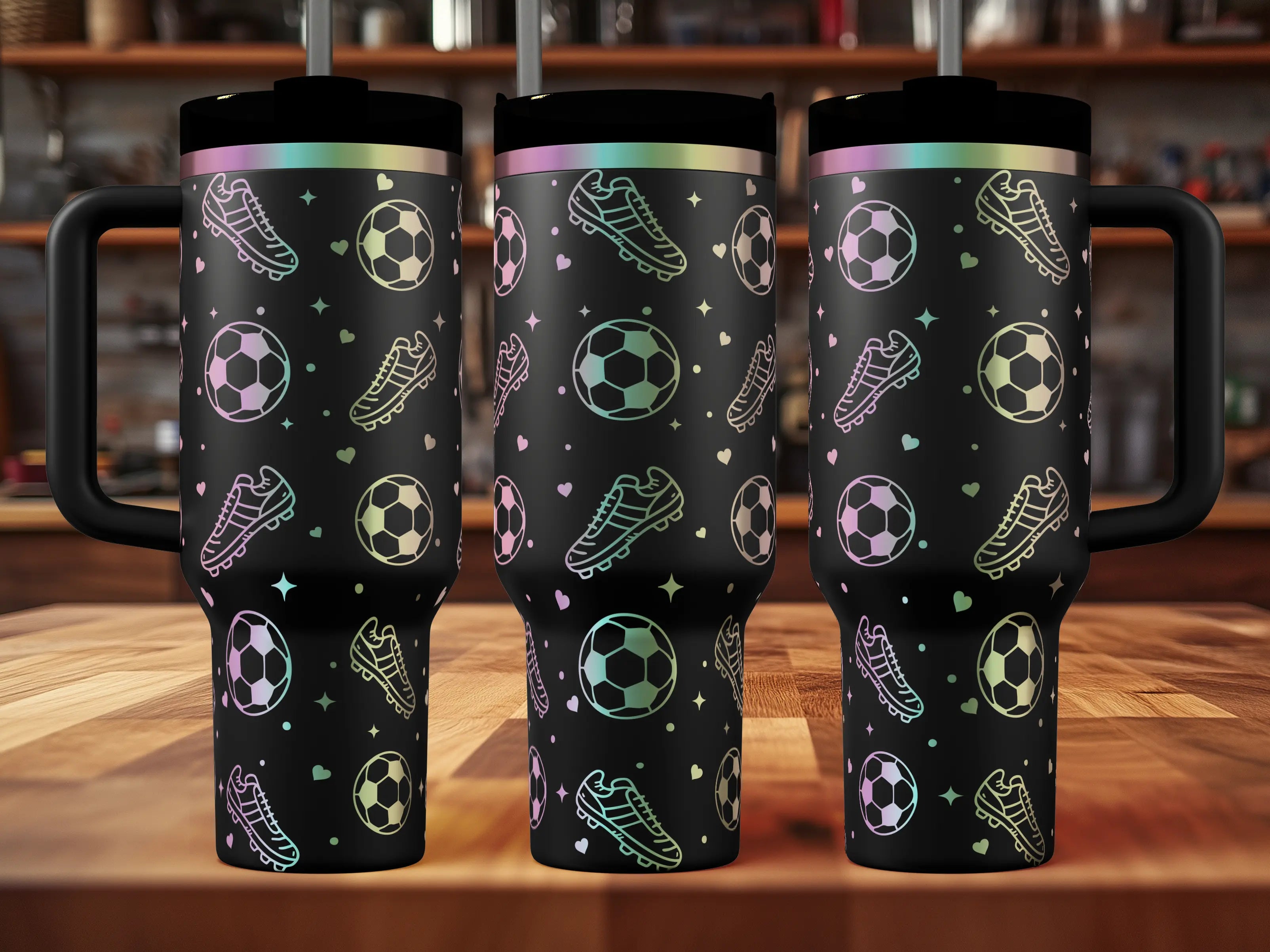 Soccer Tumbler | 40oz, 30oz, Stanleys, 20oz, 16oz, 14oz, 10oz 
