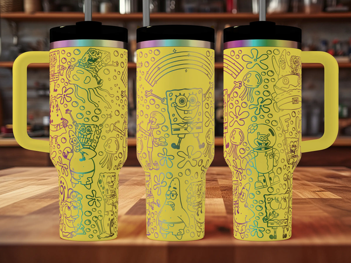 Spongebob Squarepants Tumbler | 40oz, 30oz, Stanleys, 20oz, 16oz, 14oz, 10oz 