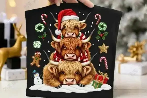 Stacked Highland Christmas – Tee / Long Sleeve / Hoodie / Crewneck