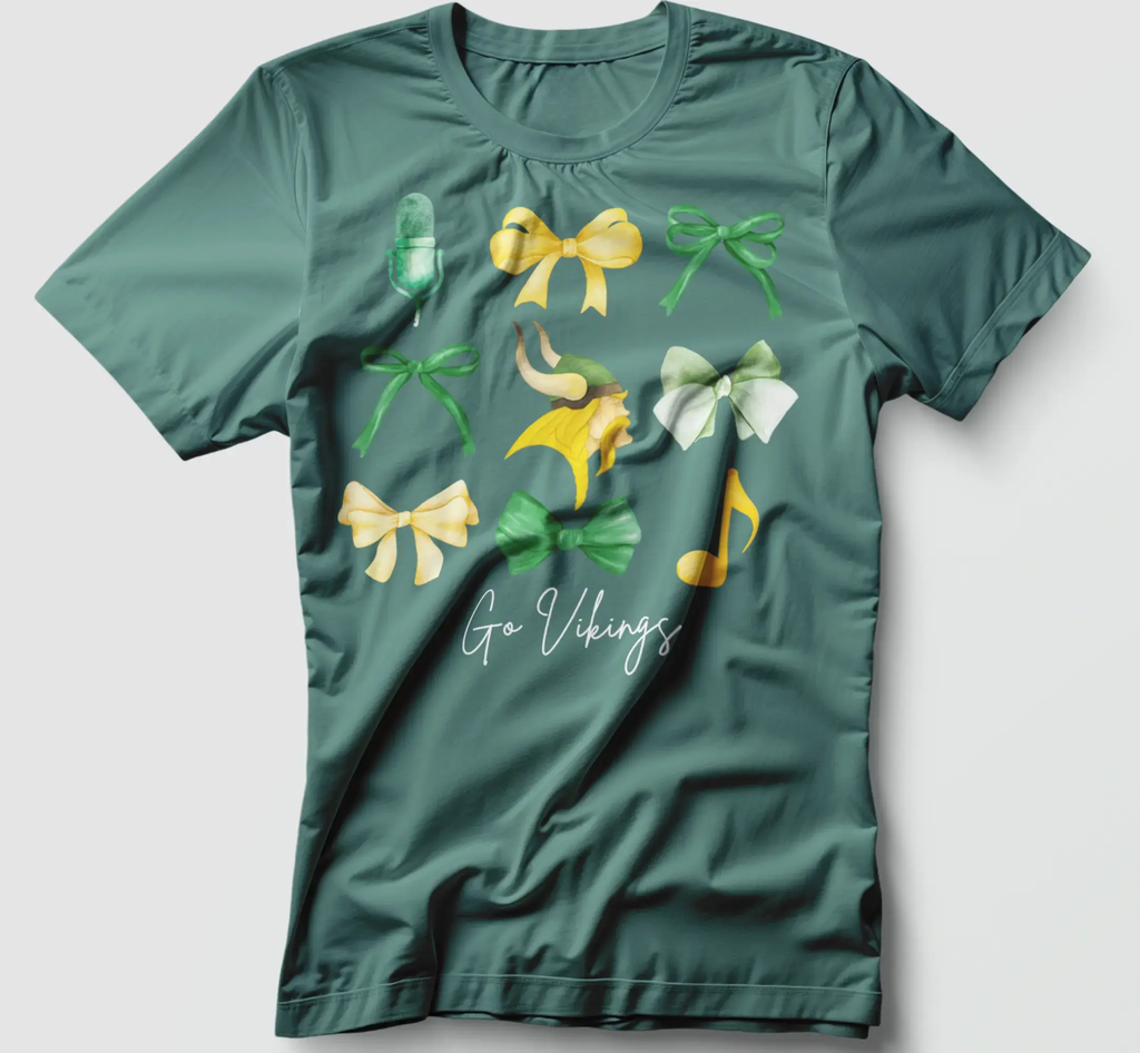 Go Vikings Choir Tee / Hoodie – Coquette Bow Design