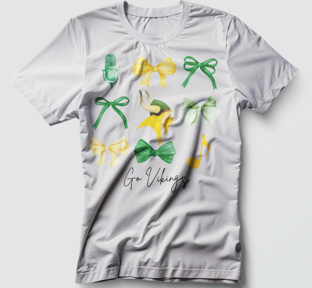 Go Vikings Choir Tee / Hoodie – Coquette Bow Design