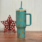 Stitch (Stay Weird/Ohana) Tumbler Teal to Gold 40oz 