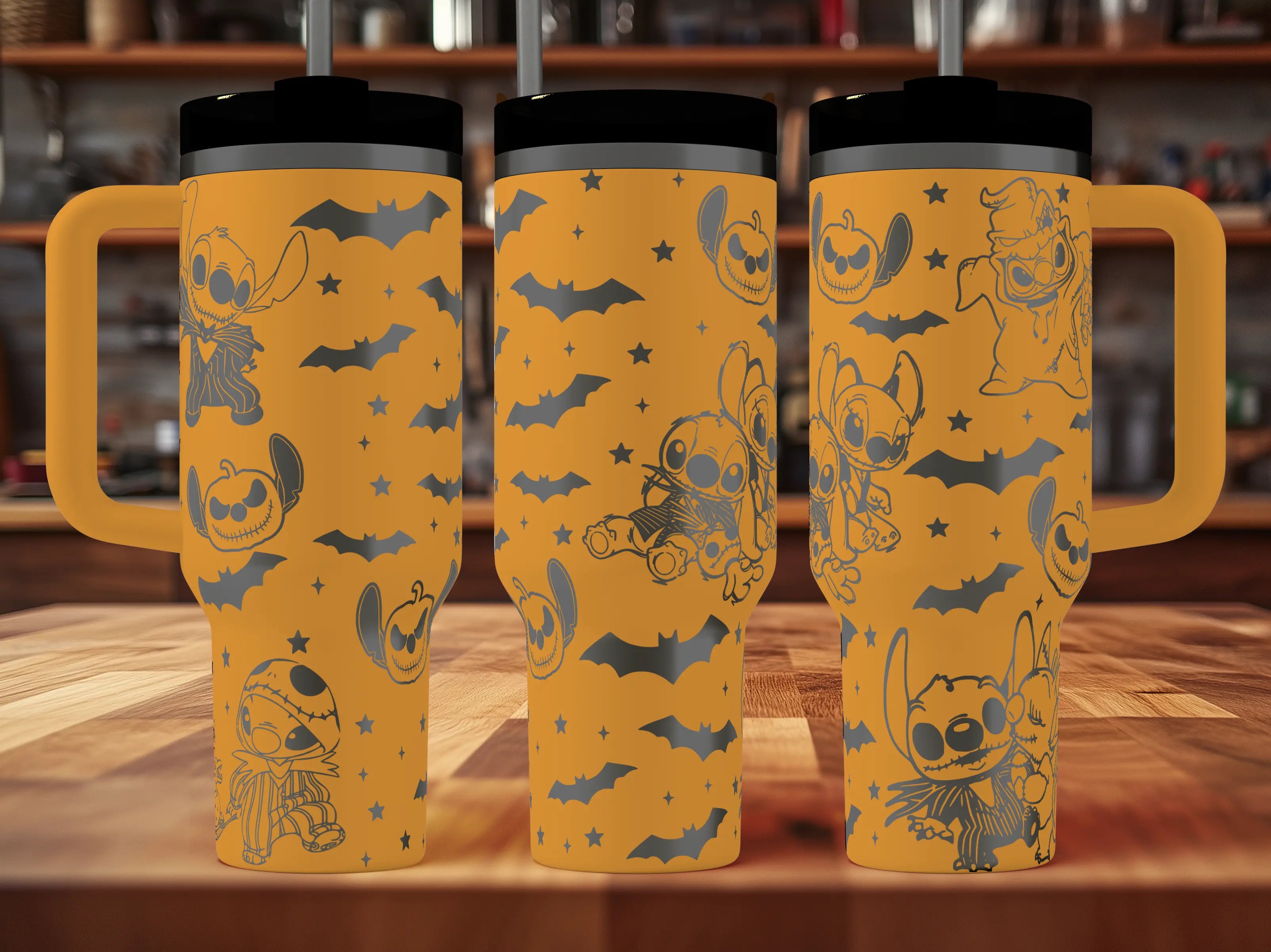 Stitch x Jack Skellington Tumbler | 40oz, 30oz, Stanleys, 20oz, 16oz, 14oz, 10oz 