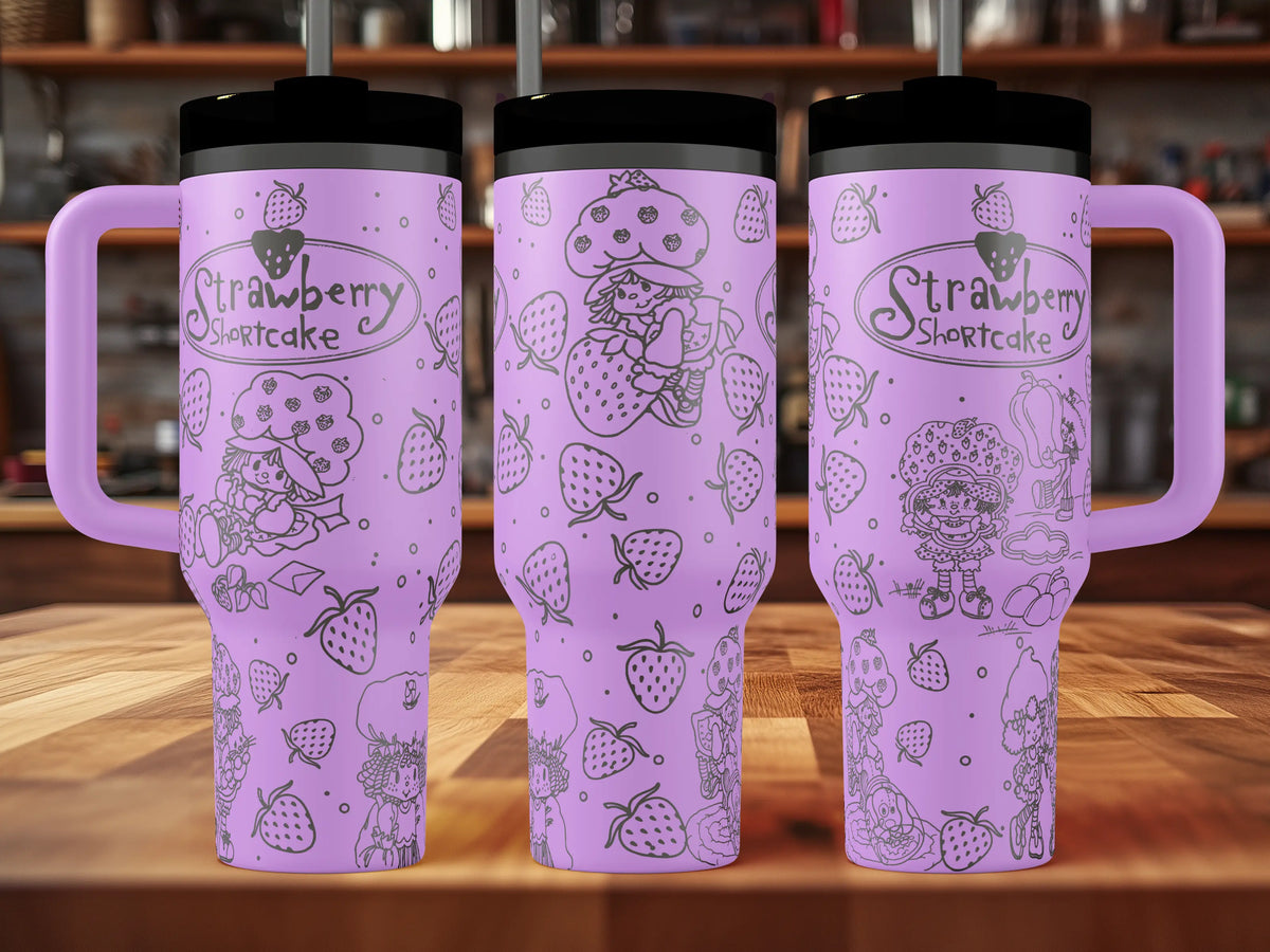 Strawberry Shortcake Tumbler | 40oz, 30oz, Stanleys, 20oz, 16oz, 14oz, 10oz 