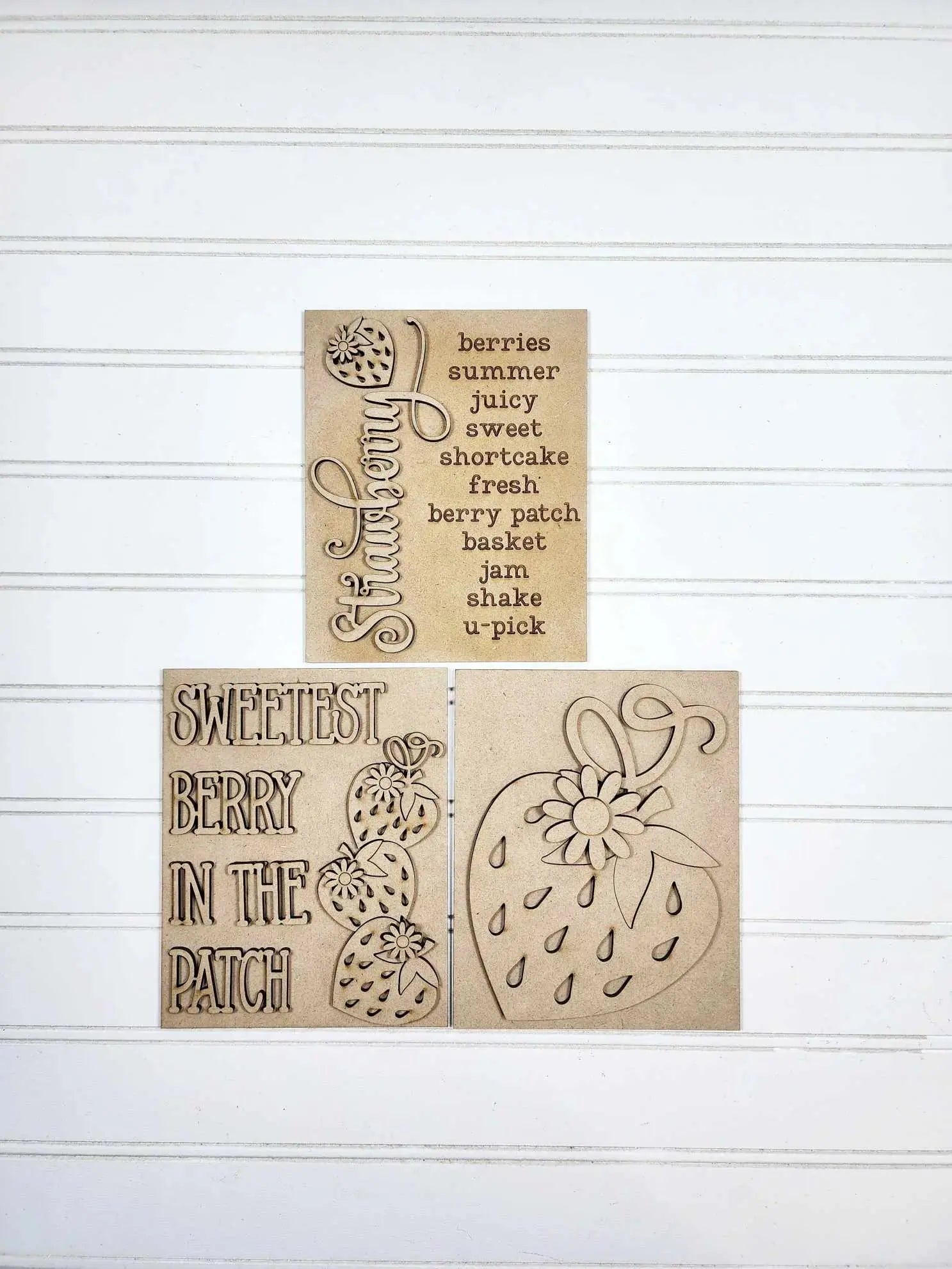 Strawberry Sign and Frame | Choice of 3 signs + Included Frame 