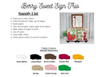 Strawberry Sign and Frame | Choice of 3 signs + Included Frame | DIY Cutout Kit 