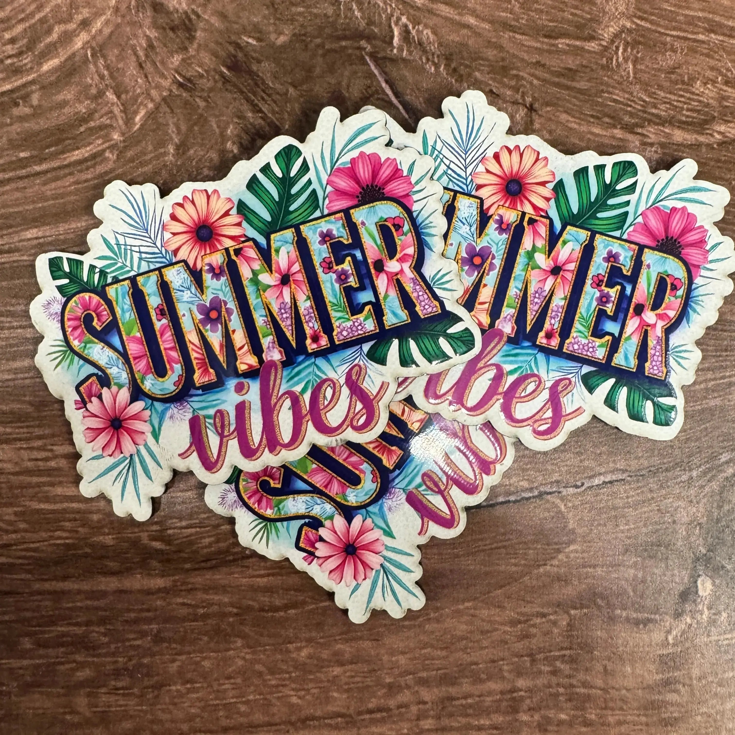 Summer Vibes | UV Printed Leather Hat Patch 