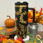 Sunflower Tumbler Black to Gold 40oz 