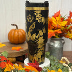 Sunflower Tumbler Black to Gold 40oz 