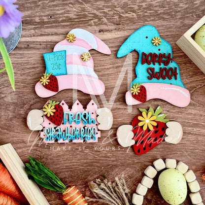 Sweet Summer Strawberry Interchangeable Gnome Add-ons | Sweet Summer | Summer Strawberry 