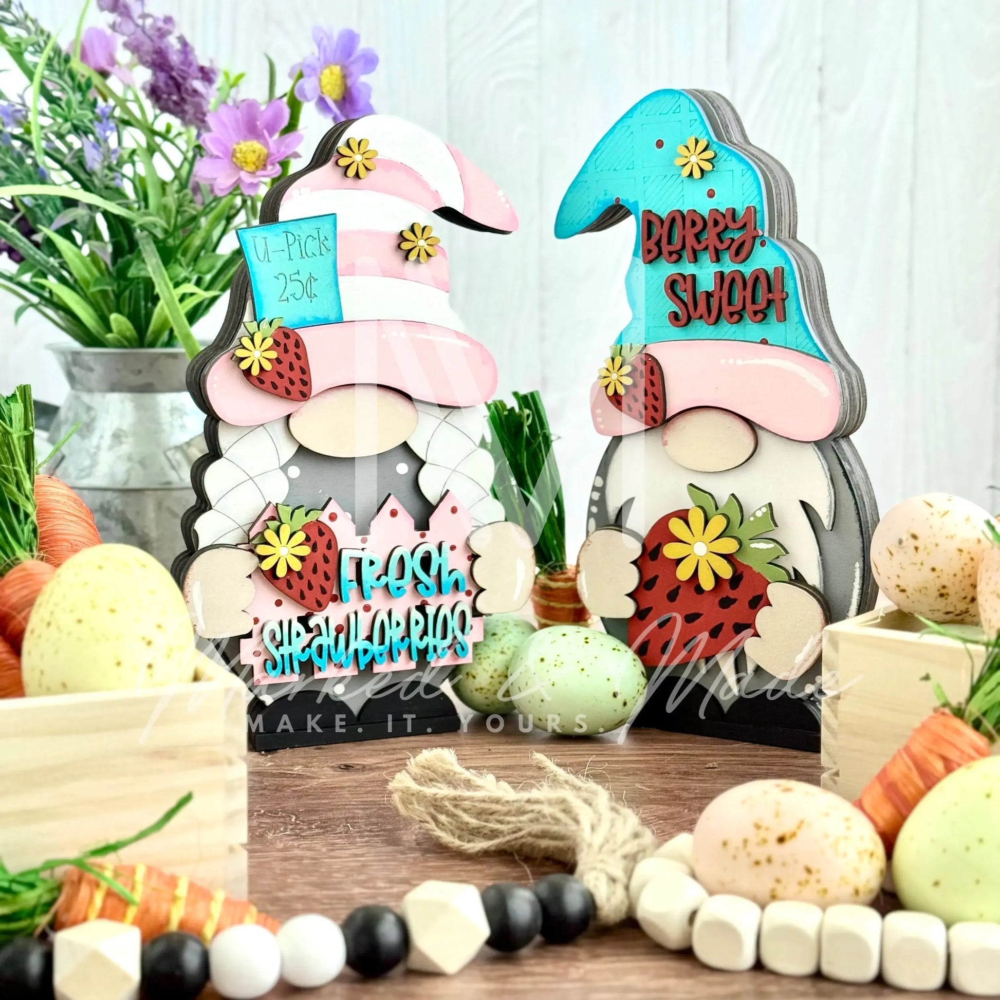 Sweet Summer Strawberry Interchangeable Gnome Add-ons | Sweet Summer | Summer Strawberry 