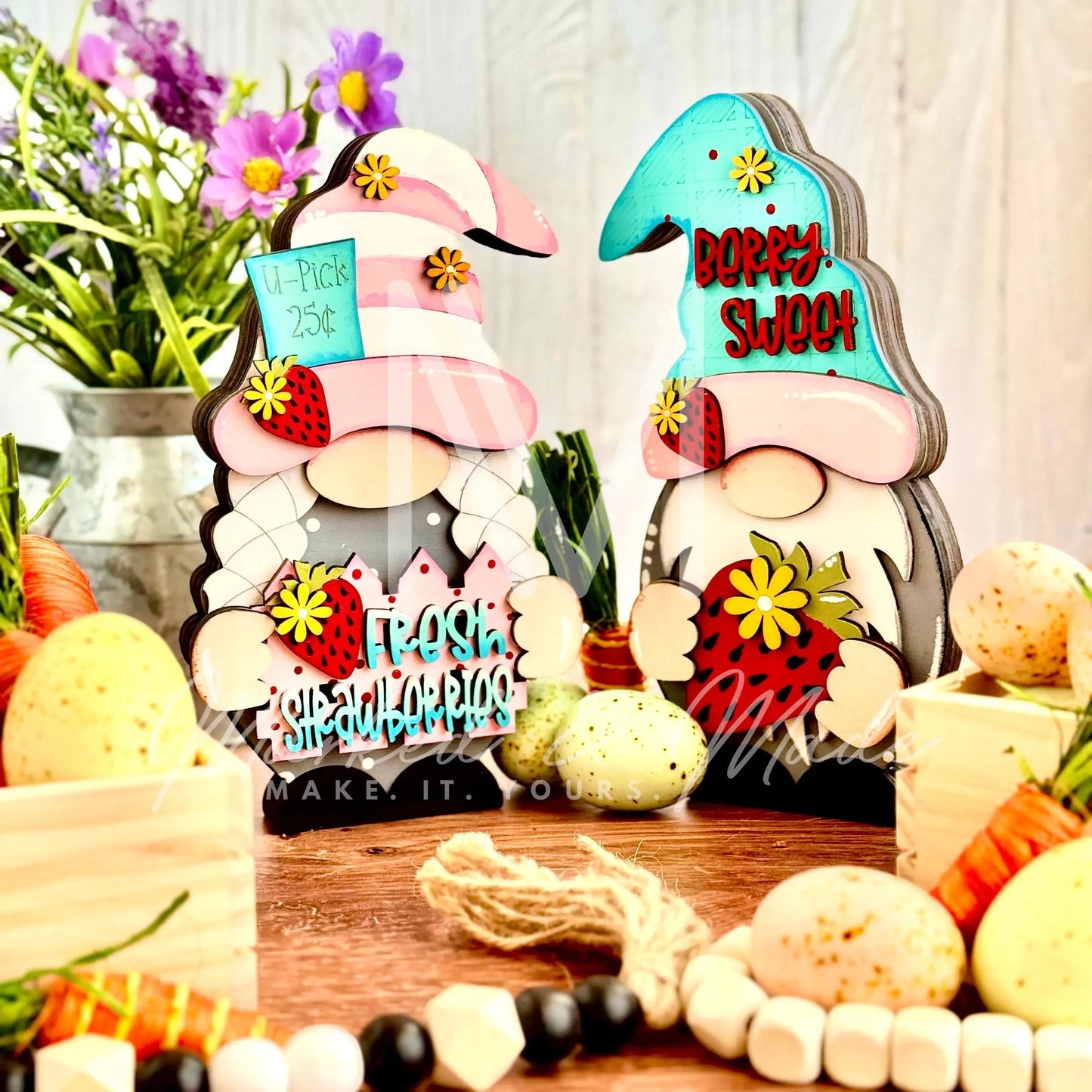 Sweet Summer Strawberry Interchangeable Gnome Add-ons | Sweet Summer | Summer Strawberry 