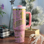 Taylor Swift - SHOWGIRL - Engraved Tumbler Light Pink to Gold 40oz 