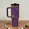 Taylor Swift Swiftie Tumbler Engraved Purple to Gold 40oz 