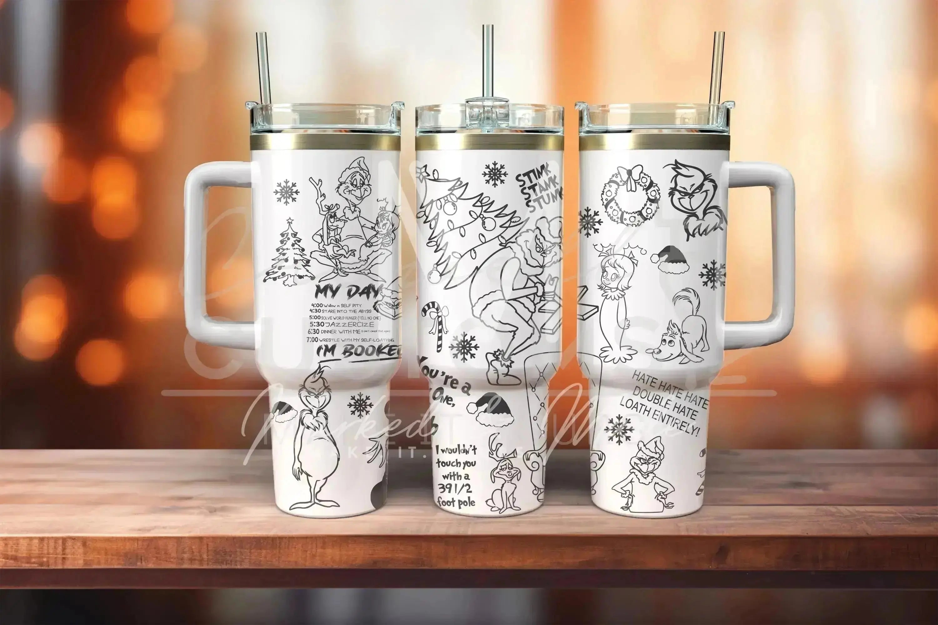 The Grinch! Christmas Dr. Seuss Quencher Tumbler (30oz, 40oz, + Stanleys). 