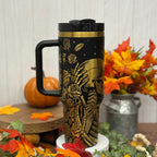 True Lovers / Skull Tumbler Black to Gold 40oz 