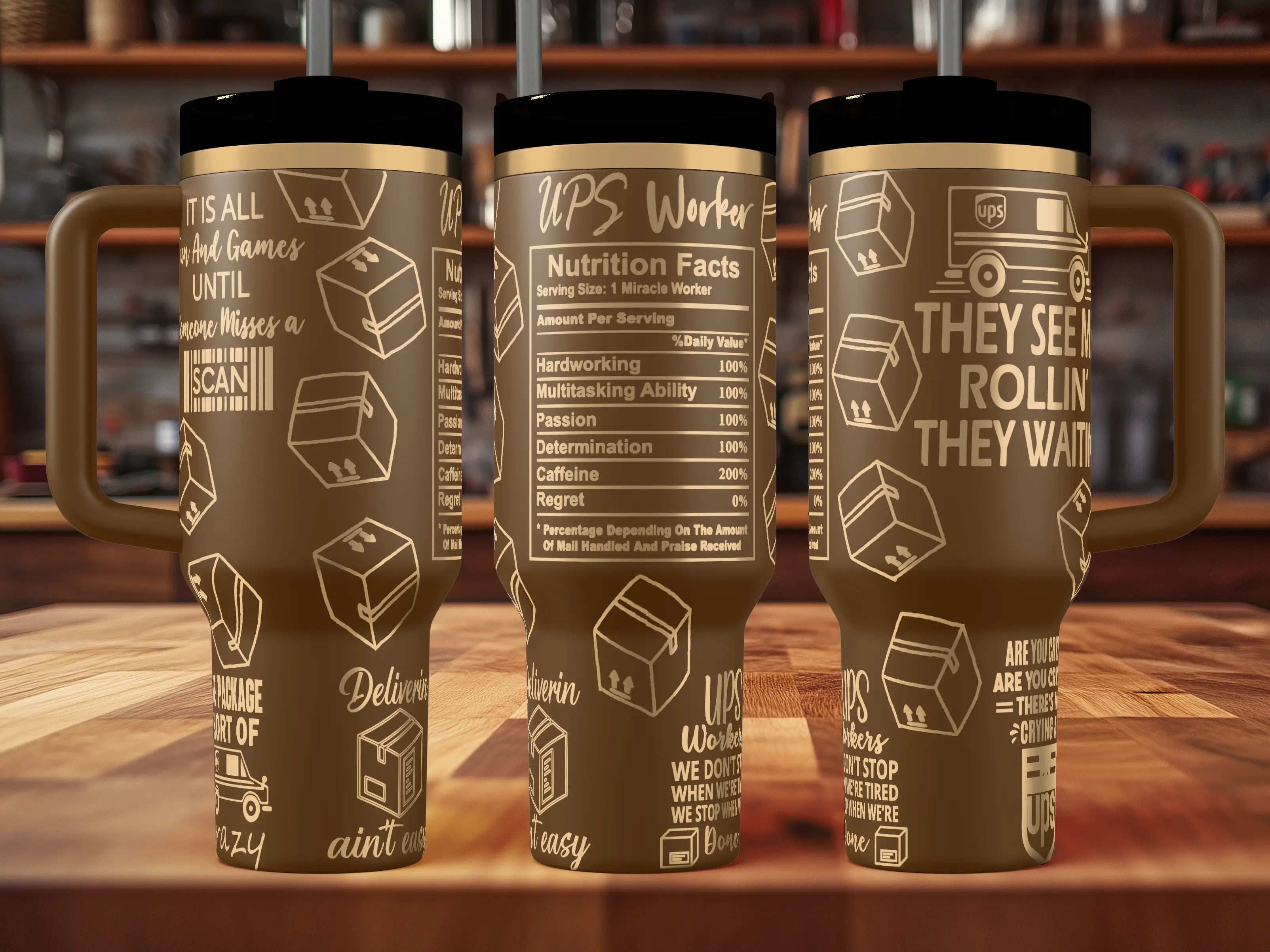 UPS Tumbler | 40oz, 30oz, Stanleys, 20oz, 16oz, 14oz, 10oz 