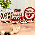 Valentine Tiered Tray Decorations| XOXO | Wood Cut Outs | Valentine Decor|  Love | Feb 14 | Hearts 