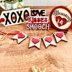 Valentine Tiered Tray Decorations| XOXO | Wood Cut Outs | Valentine Decor|  Love | Feb 14 | Hearts 