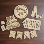 Valentine Tiered Tray Decorations| XOXO | Wood Cut Outs | Valentine Decor|  Love | Feb 14 | Hearts 