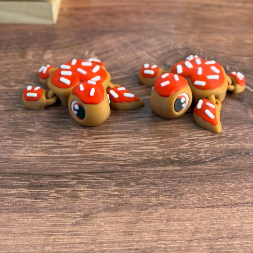 Valentine's Turtle Baby – 3D Printed Articulated Toy | 2 Color Options 