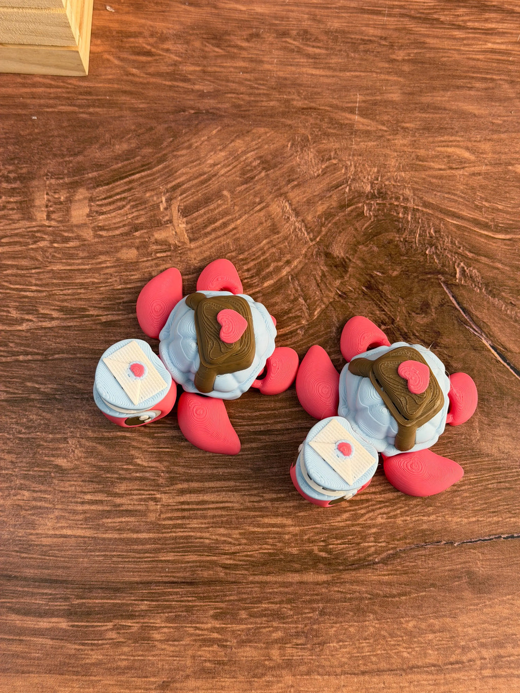 Valentine's Turtle Baby – 3D Printed Articulated Toy | 2 Color Options 