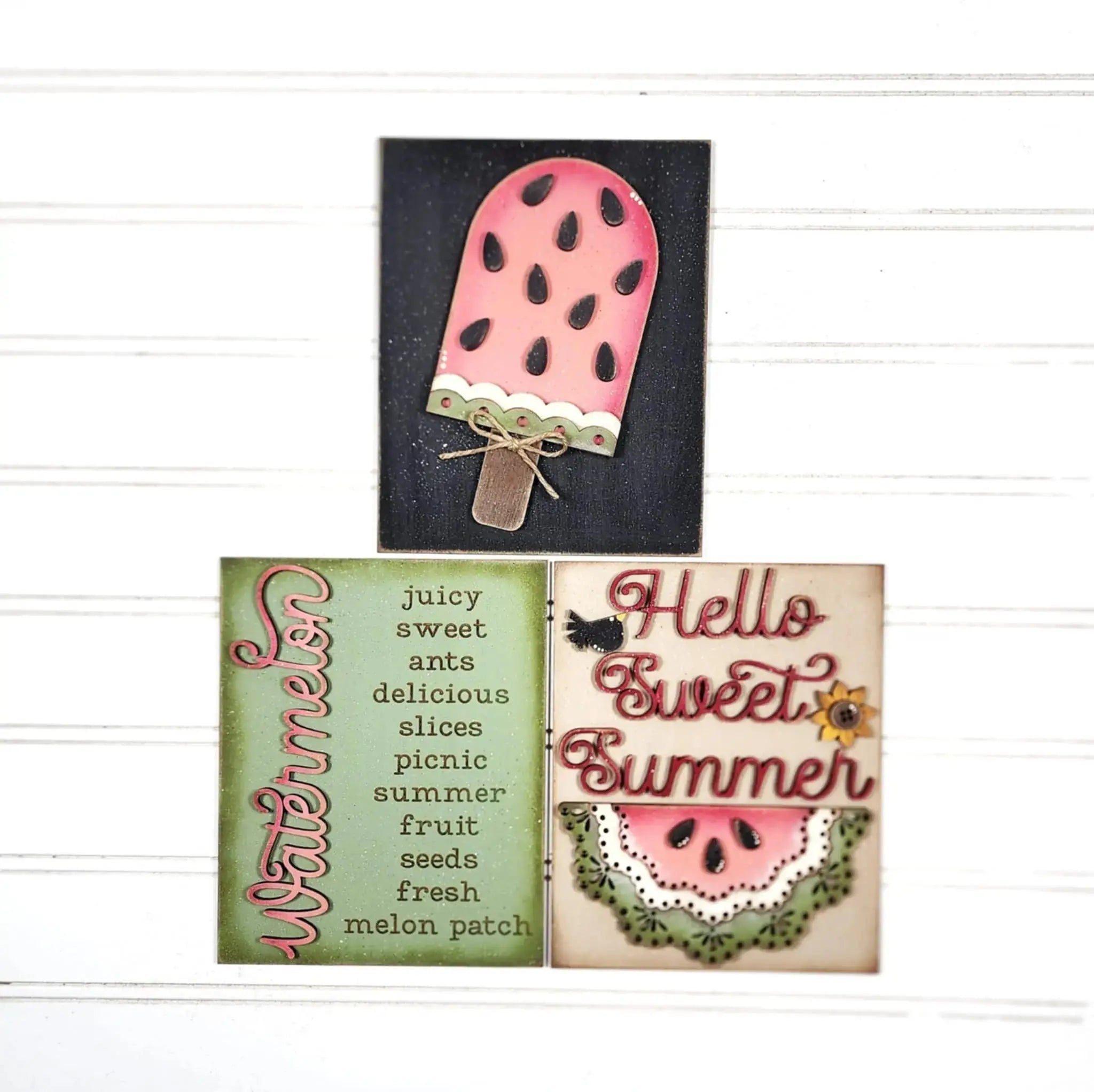 Vintage Watermelon Sign and Frame | Choice of 3 signs + Optional Frame 
