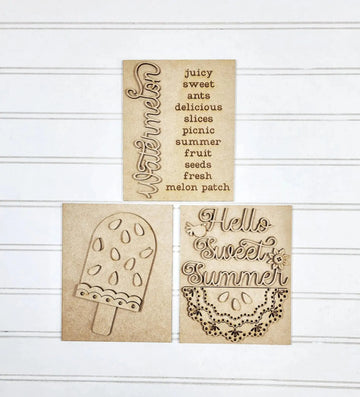 Vintage Watermelon Sign and Frame | Choice of 3 signs + Optional Frame 