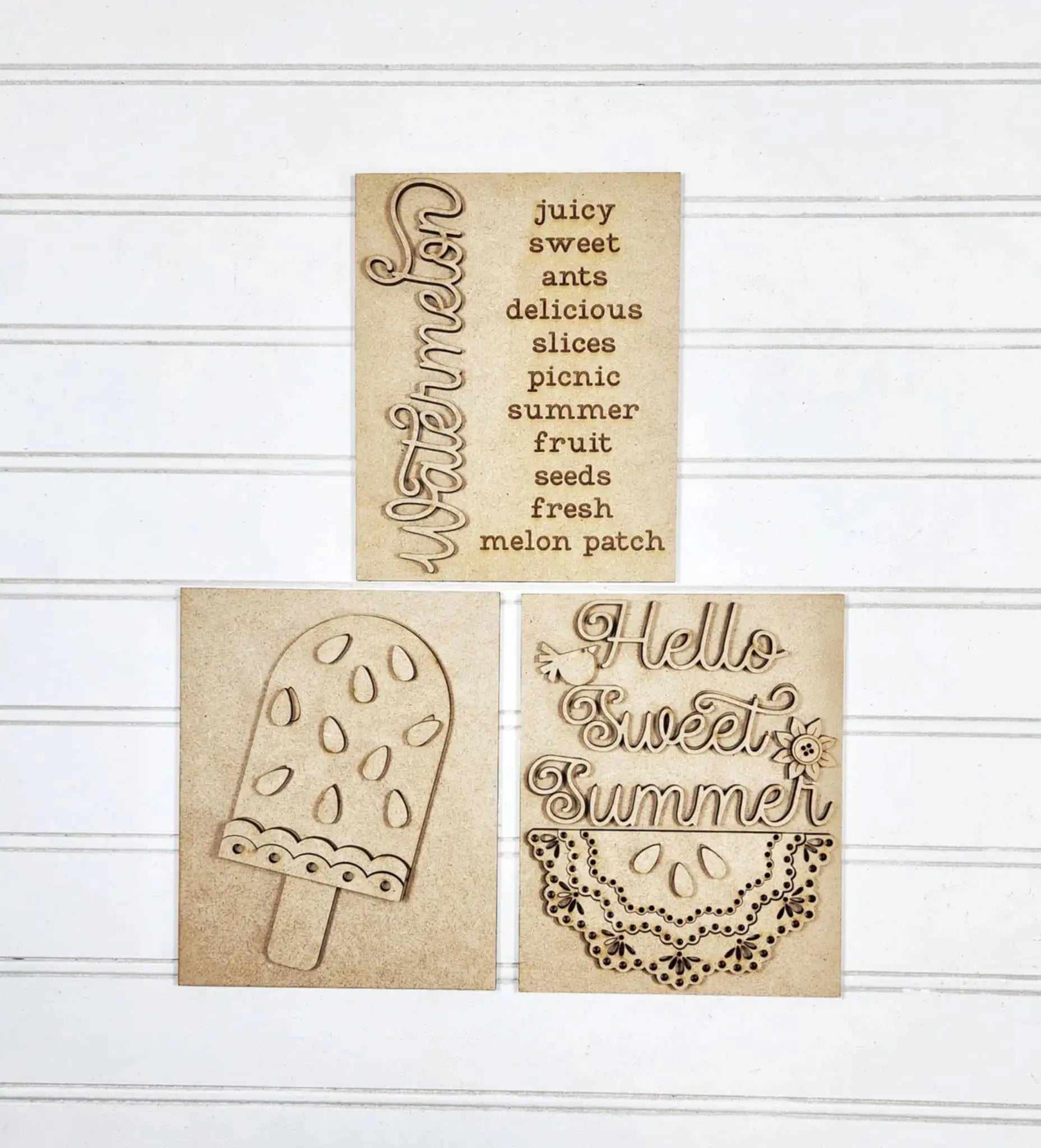 Vintage Watermelon Sign and Frame | Choice of 3 signs + Optional Frame 