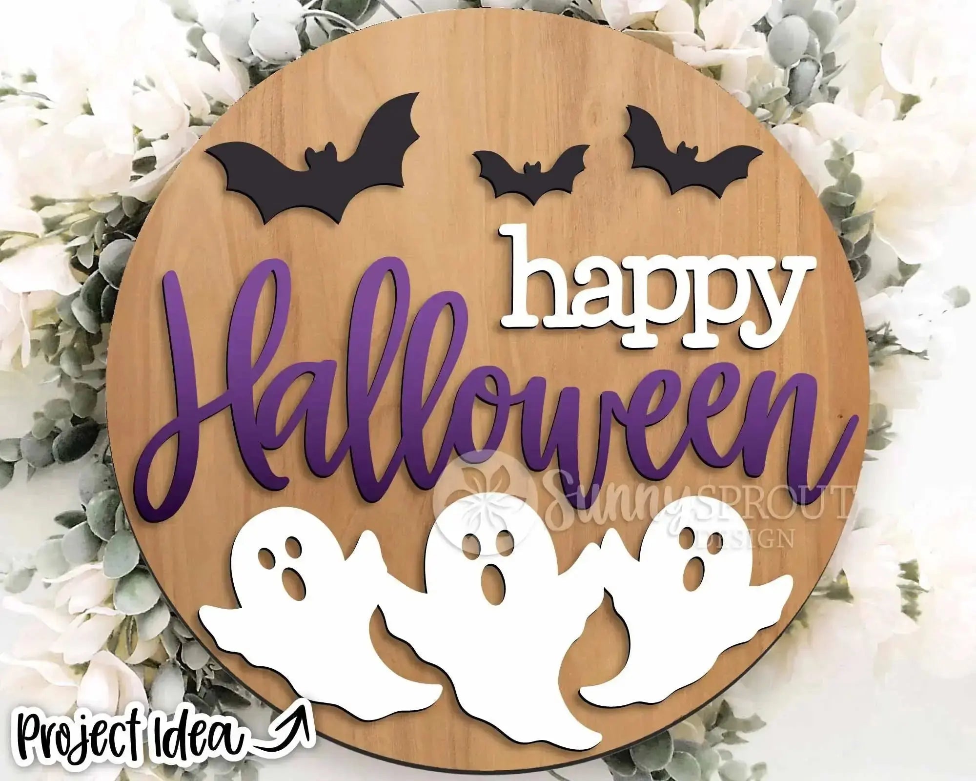Handmade Halloween Spooky Welcome Sign | 10.5 or 18" | Door Hanger | Multiple Designs 