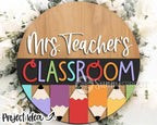 Teacher / Classroom Welcome Sign | 10.5 or 18" | Door Hanger | Multiple Designs 