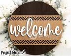 Handmade Geometric All-Season Welcome Sign | 10.5 or 18" | Door Hanger | Multiple Designs 