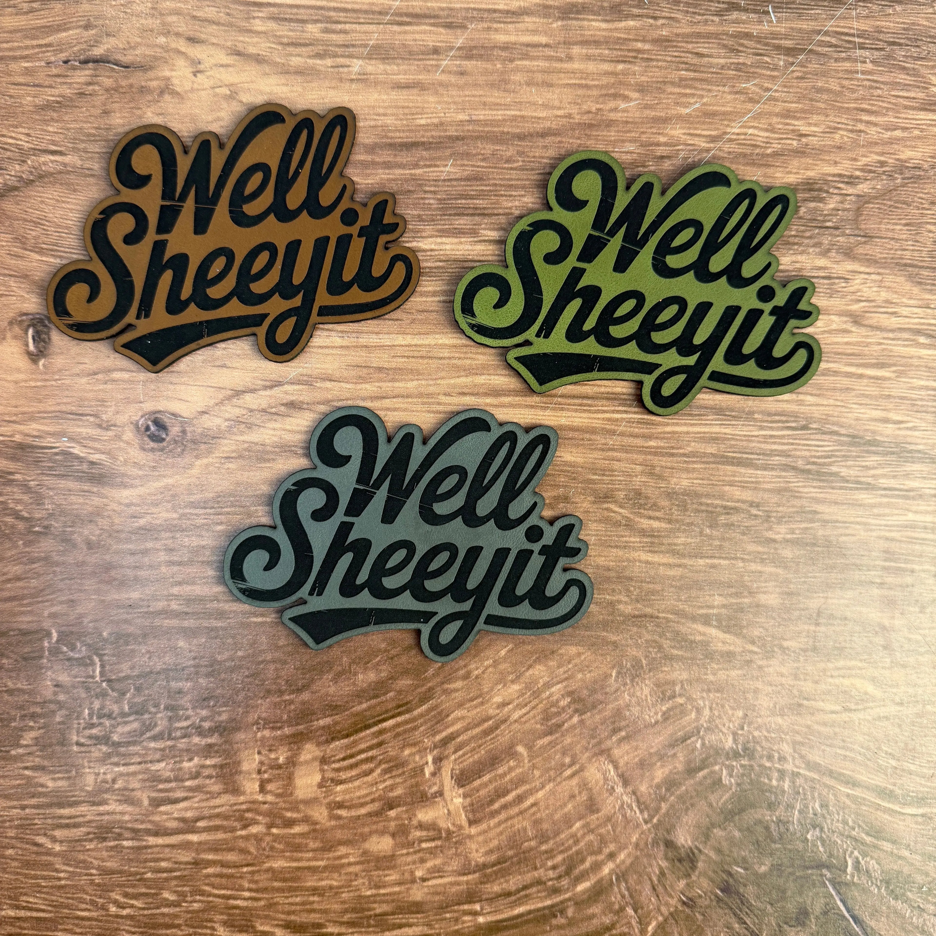 Well Sheeyit – Laser Engraved Leather Patch 